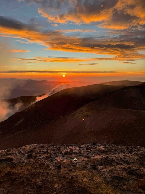 Wanderung zu den Gipfelkratern des Ätna bei Sonnenuntergang