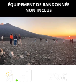 Coucher de soleil sur l'Etna à altitude 3000