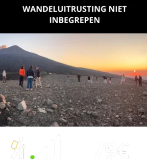 Zonsondergang op de Etna op hoogte van 3000