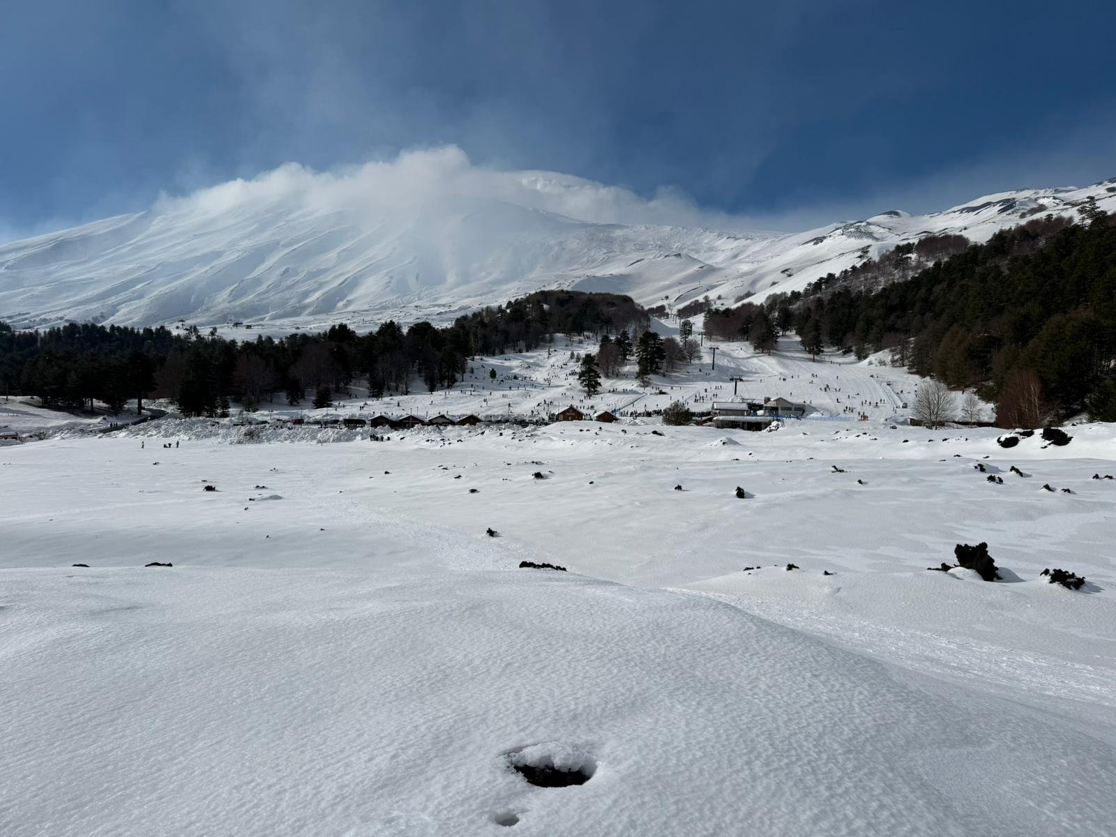 situazione neve sull'etna