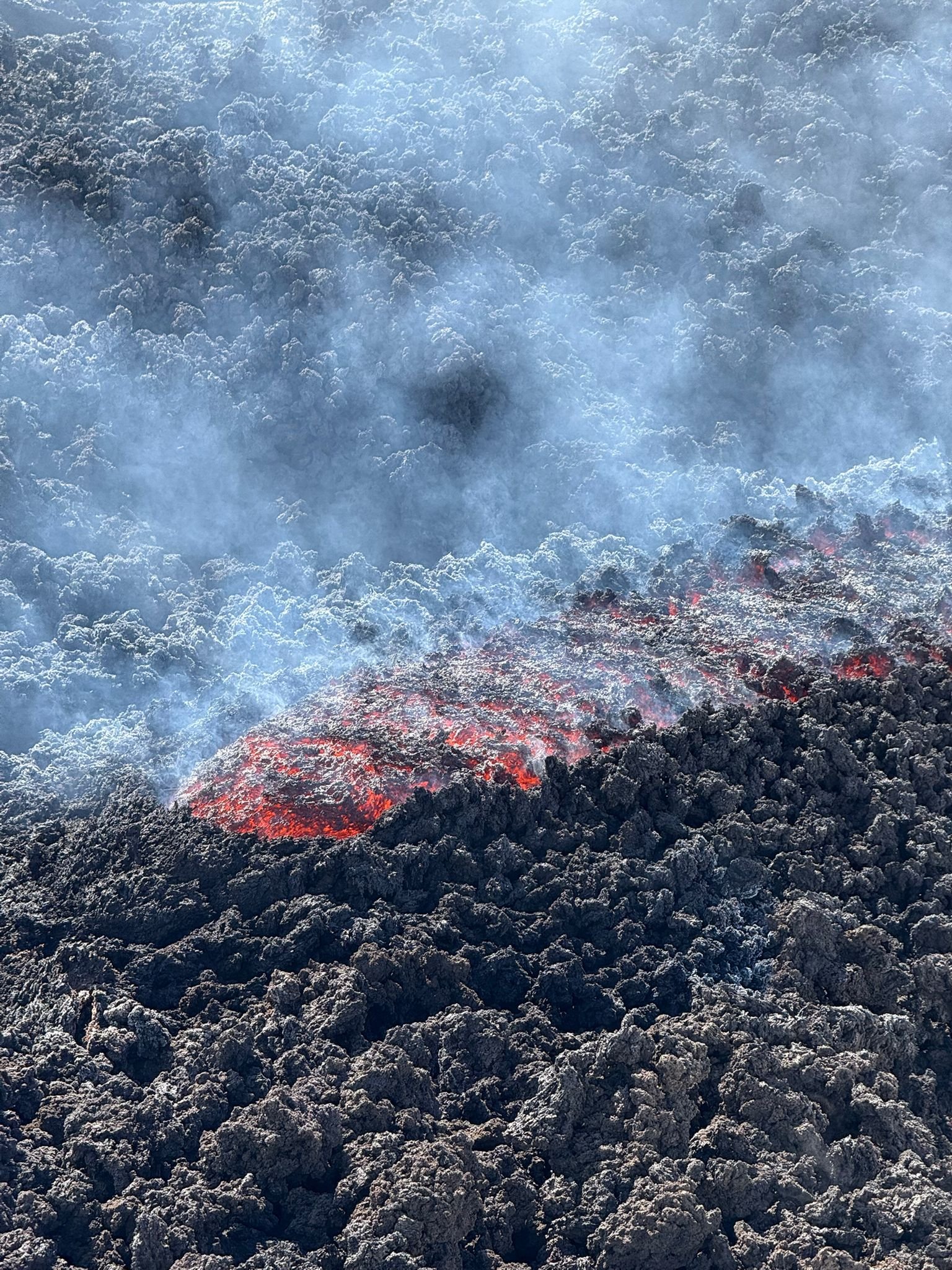 Fiume di lava Etna 9 febbraio 2025